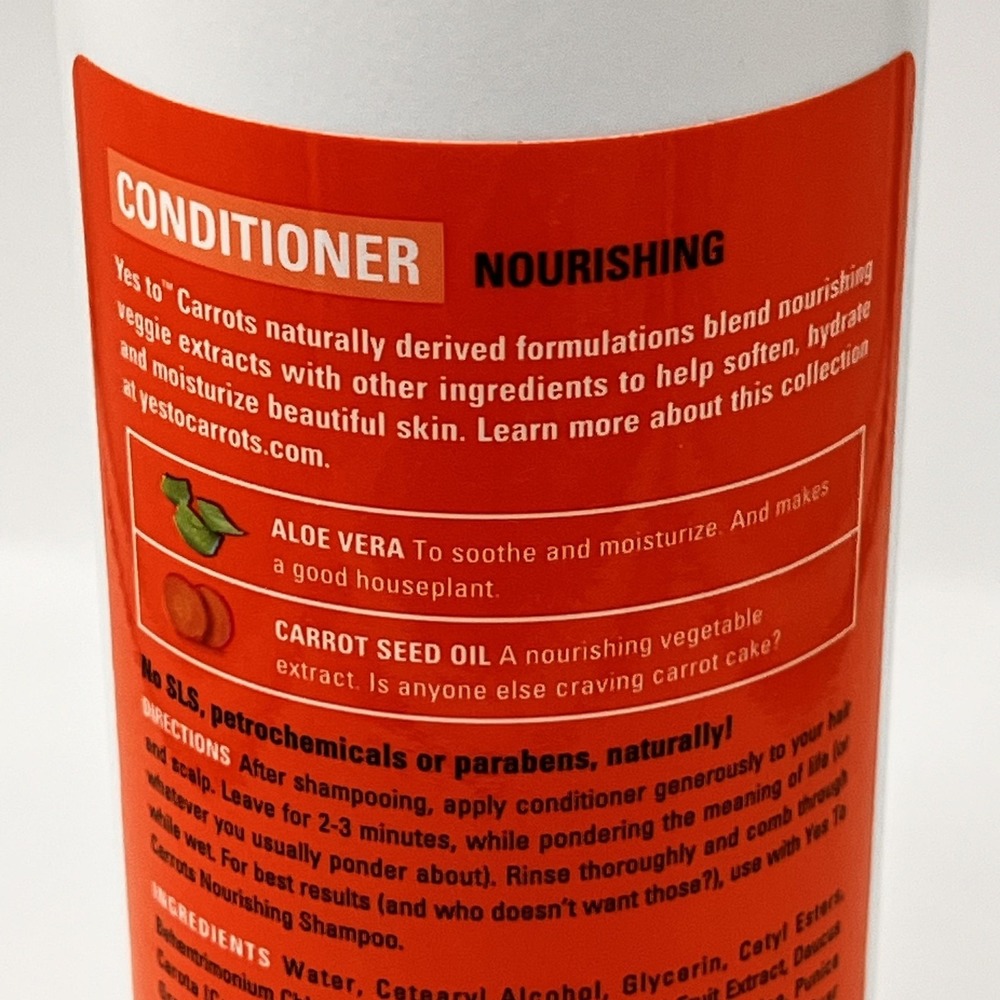 Yes To Carrots Nourishing Conditioner 500 ML / 16.9 Fl Oz Paraben-Free Aloe - Picture 6 of 15